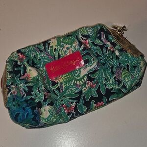 Lilly Pulitzer Green and Pink Women's Pouch